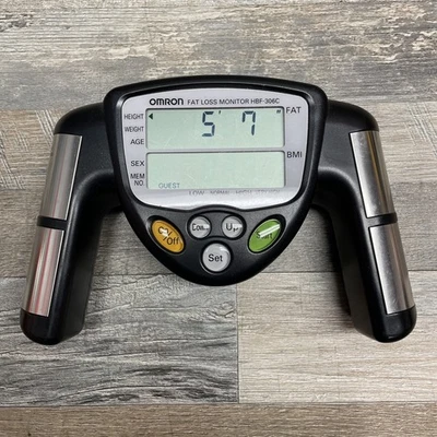 Omron Fat Loss Monitor HBF-306C analizzatore di grasso corporeo portatile TESTATO FUNZIONANTE - Immagine 1 di 4