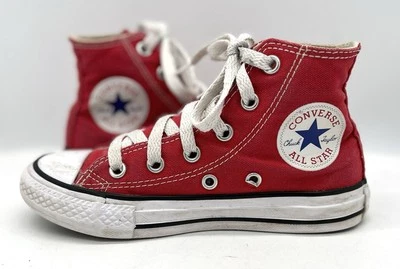 Converse Chuck Taylor все звезды маленькие дети высоты верхний размер обуви 11,5 красный кроссовок - Изображение 1 из 4