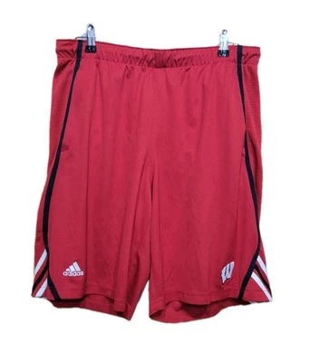 Adidas Wisconsin Badgers Basketball Shorts Red  Men's Large  - Image 1 of 4