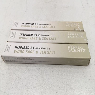 Rollerball Perfect Scents Jo Malone's Wood Sage&Sea Salt 0,34 fl oz, lote de 3, nuevo en caja Foto 1 de 3