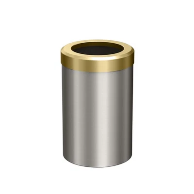 Moderna Cesta Redonda, Níquel Satinado y Latón Cepillado Combo - Acero Inoxidable St... Foto 1 de 3