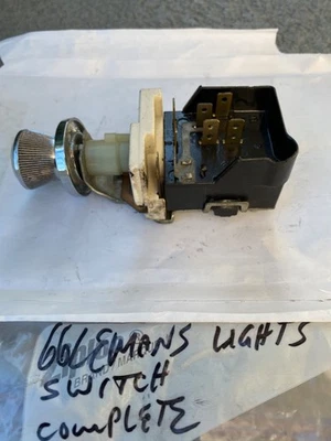 ORIGINAL OEM 1964-67 Pontiac GTO Lemans Headlight Switch w/OEM Solid Metal Knobs - Image 1 of 4