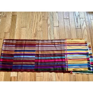 Wallace Sewell 100% Silk Museum of Modern Art Rainbow Geometric Stripe Scarf - Picture 1 of 7