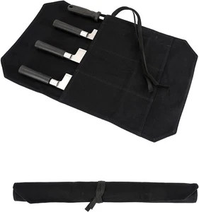 Chef'S Knife Roll Bag,Portable Travel Chef Knife Case Carrier Storage Bag with 4 - Picture 1 of 12