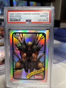 2025 Topps Chrome Marvel Wolverine Refractor PSA 10 Gem Mint X-Men - Picture 1 of 2