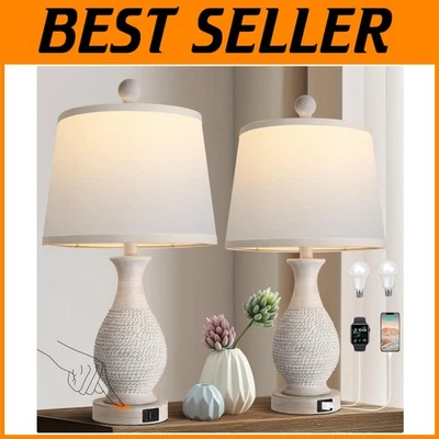 Abajures de mesa antigos cinza para sala de estar - Imagem 1 de 4