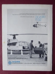 6/1974 PUB AEROSPATIALE HELICOPTERE SA 341 GAZELLE F-WTNV ORIGINAL FRENCH AD - Picture 1 of 3