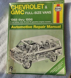 Haynes Chevrolet y GMC furgonetas tamaño completo 1968-1996 manual de reparación de servicio #24080 - Imagen 1 de 9