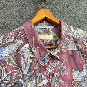 Tommy Bahama Hombres Camisa de Campamento de Seda Rosa Silenciada Floral Hawaiana Y2K Abotonada 2XL - Imagen 1 de 20