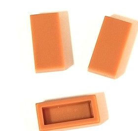 LEGO Medium Nougat 1x2 Tile 3069 / 30070 Brick Block Parts Pieces LOT OF 3