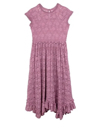 Rare Editions Big Girls Searington Road Lace Maxi Dress, Mauve, sz 10 - Image 1 of 4
