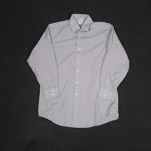 Brooks Brothers Stretch Oxford Shirt Mens 16.5-32 Blue Long Sleeve Non Iron - Picture 1 of 12