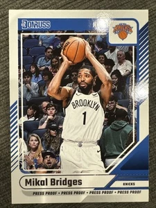 2024-25 Donruss Silver Press Proof #199 Mikal Bridges, New York Knicks - Picture 1 of 2
