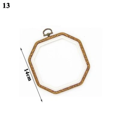 11 Size Embroidery Hoop Cross Stitch Frame DIY Sewing Craft Round Oval Octagon - Image 1 of 4