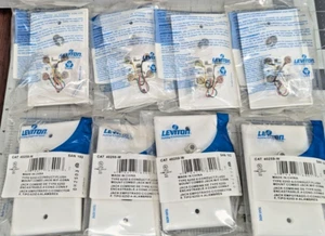 (8) LEVITON 40259-W WHITE QUICK CONNECT WALL JACK OUTLET PLATE KIT [B6B2] - Picture 1 of 7