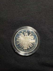 1989-S Congressional Proof Silver Dollar US Mint Commemorative $1 Capsule - Picture 1 of 2