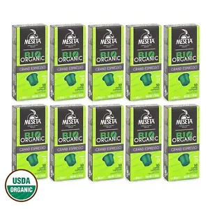Meseta Bio USDA Organic 100 Nespresso Compatible Coffee Capsule Pack BPA FREE - Picture 1 of 8