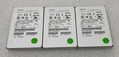 Lot of 3x HGST HUSML4020ASS600 200GB 6G SSD 0B26577 UCMSSR200 2.5" SAS SSD 95% H - Image 1 of 2