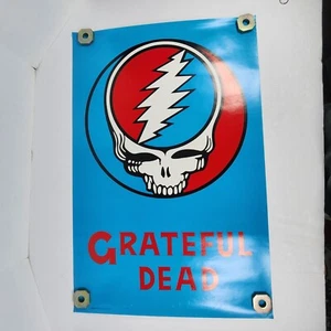 Grateful Dead Original 1985 Vintage Rock Music Poster Blue Background 35x23 - Picture 1 of 8