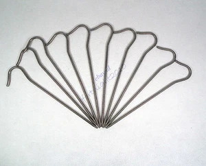 10pc titanium canopy Tent hook Peg Stake Nail skewer 150mm 3mm outdoor camping  - Picture 1 of 3