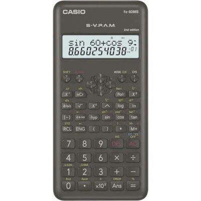 Calcolatrice Scientifica Casio FX-82MS - Schermo LCD a 2 Righe - 240 Funzioni