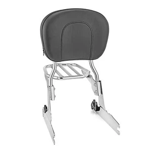 Almohadilla de respaldo para pasajero Sissy Bar portaequipajes para Harley Heritage Softail FLST - Imagen 1 de 6