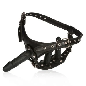 Ultra Harness Female Strap-on 3 Removable G-spot Anal Dildo Dong Butt Plug - Picture 1 of 11