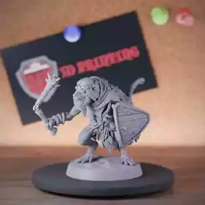 Ratmen Savage Miniature Skaven Warrior Mini Dungeons and Dragons 5e DnD TTRPG - Picture 1 of 8