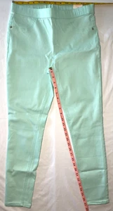 Justice Jeans Girls Mid Rise Legging Mint Green Size 18 Plus Soft & Stretchy - Picture 1 of 7