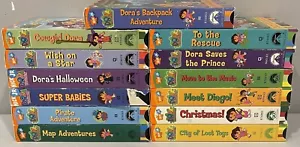 Dora The Explorer Vhs Lot Of 13 Move To The Music, Saves The Prince Wish On A St - Picture 1 of 3
