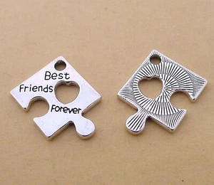 100 Pcs Tibetan Silver Jigsaw Charms Pendant 22X16MM LD2499 DIY Jewelry Making - Picture 1 of 1