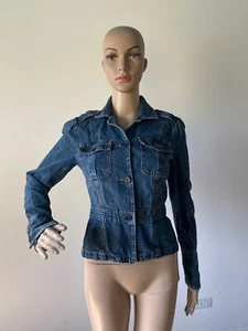 American Eagle Outfitters Blue 100% Cotton Denim Jean Jacket Machine Washable XS - Picture 1 of 12