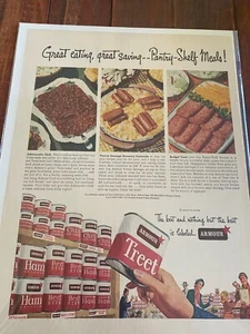 Vintage 1949 Armour Treet Great Eating Great Saving ad - Picture 1 of 1