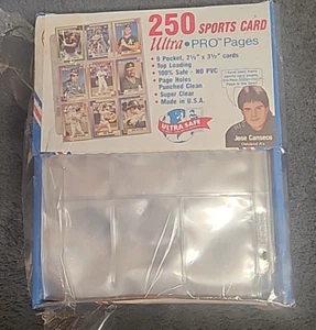 NEW Ultra Pro 250 Sports Card Pages SEALED Holds 2255 Cards 9 Pocket - Picture 1 of 3