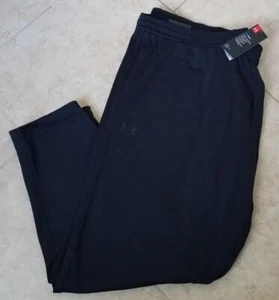 Under Armour Coldgear Men Pants Black Fleece Sweatpants LooseFit Tapered 5XL NEW - Picture 1 of 5
