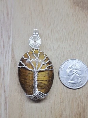 Colgante Árbol de la Vida Ojo de Tigre Foto 1 de 2