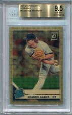 2019 Donruss Optic Gold Vinyl 63 Chance Adams Rated Rookie 1/1 BGS 9.5 GEM MINT