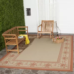SAFAVIEH Outdoor CY0901-3201 Courtyard Natural / Terra Rug - Picture 1 of 25