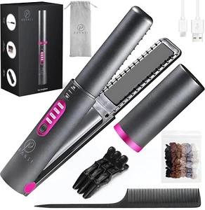 Cordless 2-in-1 Hair Straightener & Curler for Travel with 4800mAh Battery - Picture 1 of 7
