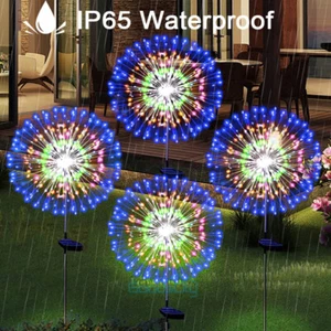 Max 4X 200 LED Solar Lights Outdoor Waterproof Path Garden Decor Lamp - Picture 1 of 32