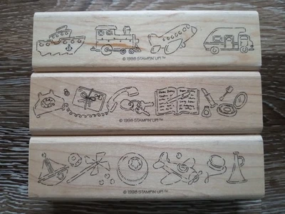 Резиновые штампы Stampin' Up деревянный блок детская тематическая кайма для мальчика девочки - Изображение 1 из 2