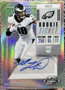 Dallas Goedert Auto Eagles 2018 Panini Contenders Optic Rookie Ticket #175 - Picture 1 of 9