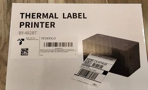 PEDOOLO Thermal Label Printer Bluetooth Shipping Labels BY-482BT US Plug - Picture 1 of 5