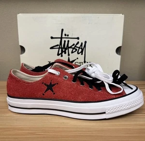 Taglia 12 - Converse Stussy x Chuck 70 Low Rosso Papavero - Foto 1 di 6
