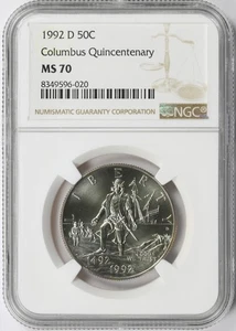 1992-D 50c Columbus Quincentenary Commemorative Half Dollar NGC MS70 - Picture 1 of 4