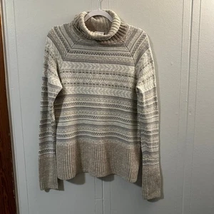 Columbia Women's Winter Worn Winter Print Cozy Turtleneck Sweater Size XL - Picture 1 of 7