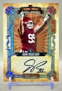 John Ridgeway 2022 Wild Card 5 Card Draw #5CDCN-80 Rookie Auto #4/5 SSP - Bild 1 von 2