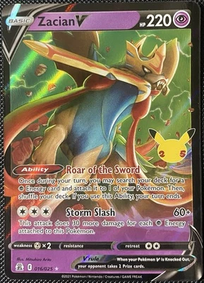 Zacian V 016/025 Celebrations Holo - Pokémon Card - Image 1 of 2