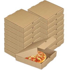 15 Stück Pizzakartons, Kraft Wellpappe Pizzakartons zum Mitnehmen Kartons zum Mitnehmen  - Bild 1 von 12