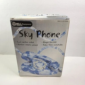 Vintage Bell Sonecor Cloud Phone, Sky Push Button Blue Cloud Corded. - Picture 1 of 8